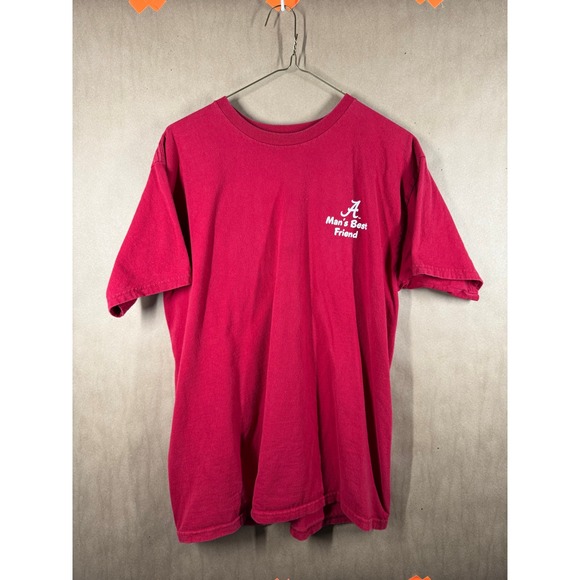Alabama Crimson Tide Mens T Shirt Man's Best Friend Good Boy Roll Tide - Picture 1 of 3